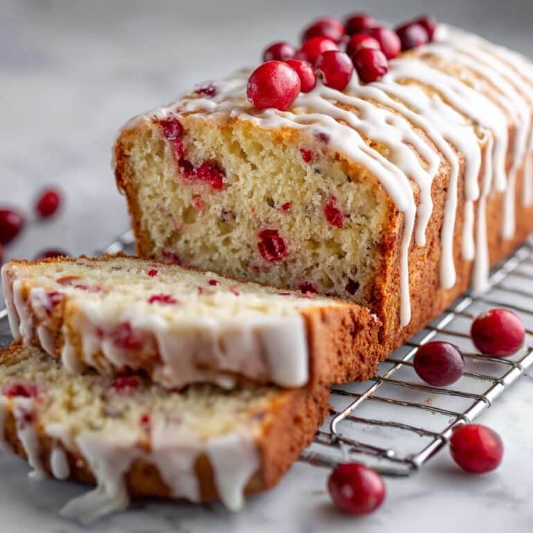 Cranberry Banana Bread with Orange Zest and Vanilla Icing Recipe