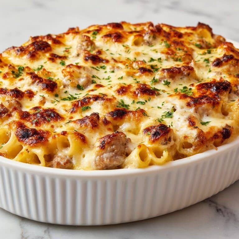 Creamy Turkey Casserole with Cheese and Pasta Recipe