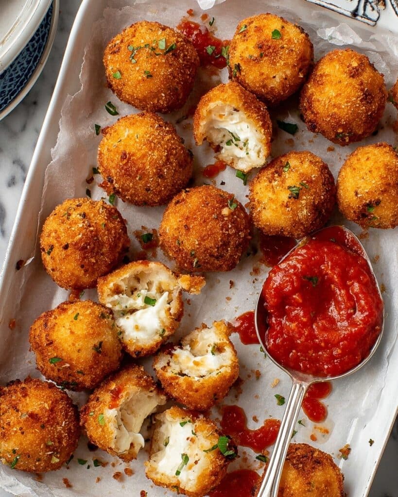 Fried Ricotta with Spicy Marinara Recipe