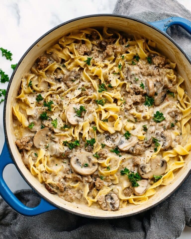 One Pot Ground Beef Stroganoff Recipe