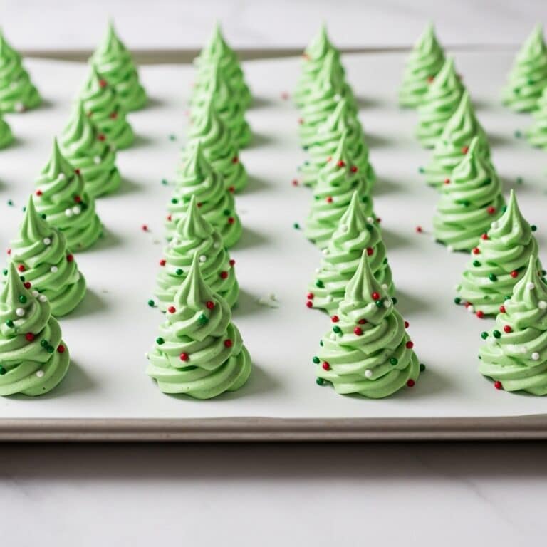 Christmas Green Meringue Tree Cookies Recipe
