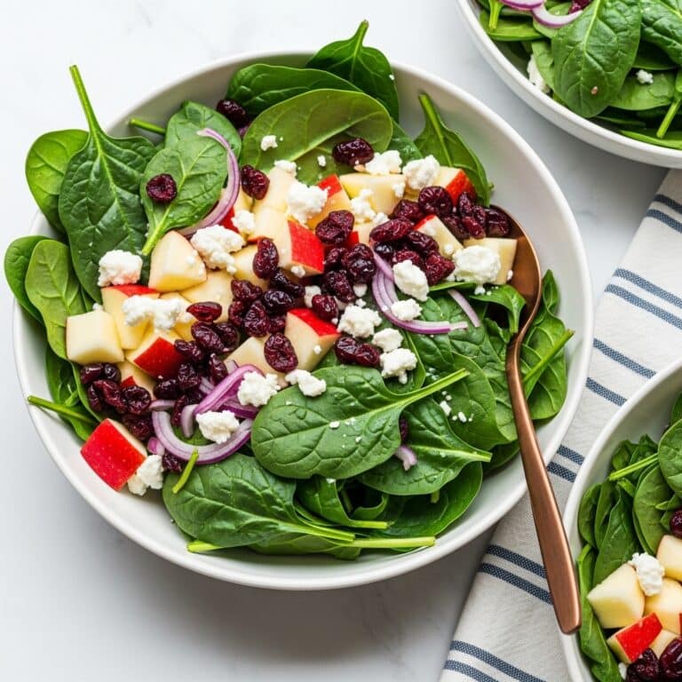 Spinach Apple Salad with Honey Balsamic Vinaigrette Recipe