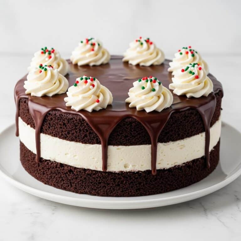 Irresistible Peppermint Mocha Cake with Ganache Drip Delight Recipe