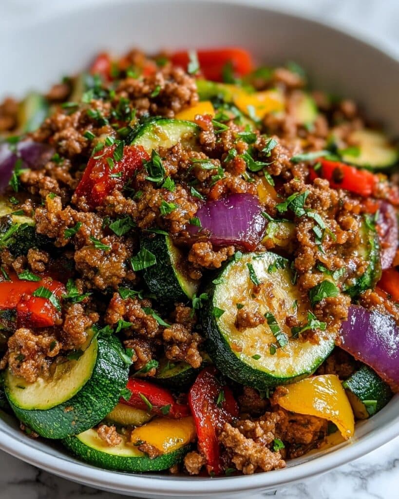 Mediterranean Ground Beef Stir Fry Recipe