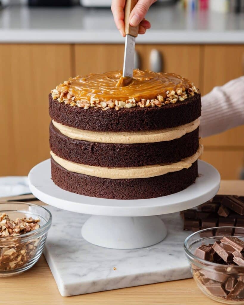 Chocolate Snickers Cake Recipe