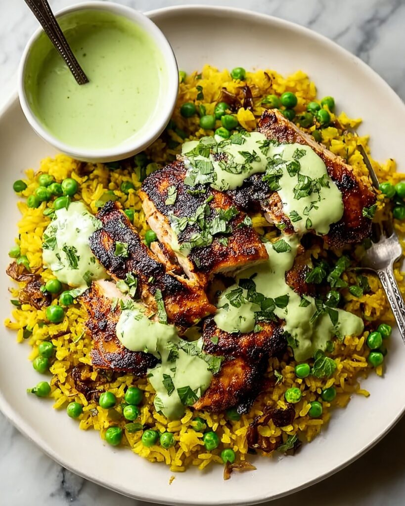 Grilled Chicken Thighs with Cilantro Lime Green Sauce and Jasmine Rice Recipe
