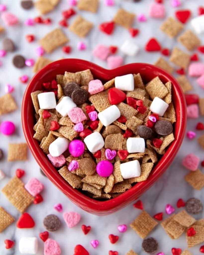 Valentine’s S’mores Snack Mix Recipe