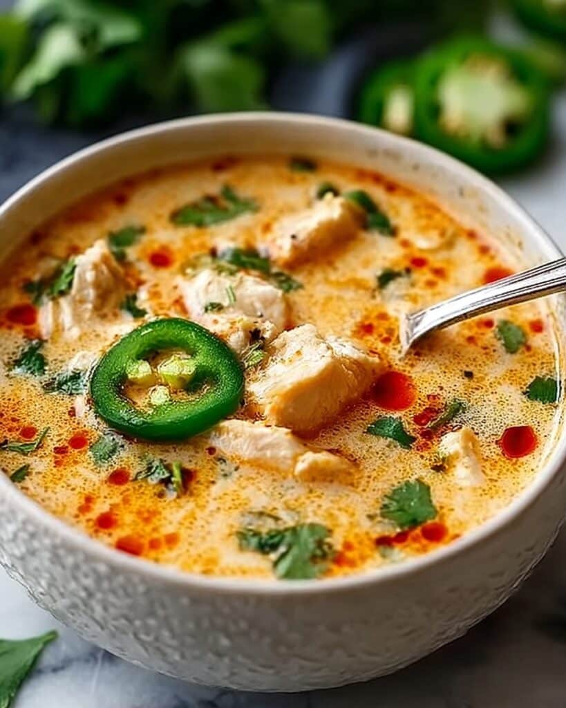 Spicy Jalapeño Popper Chicken Soup Recipe