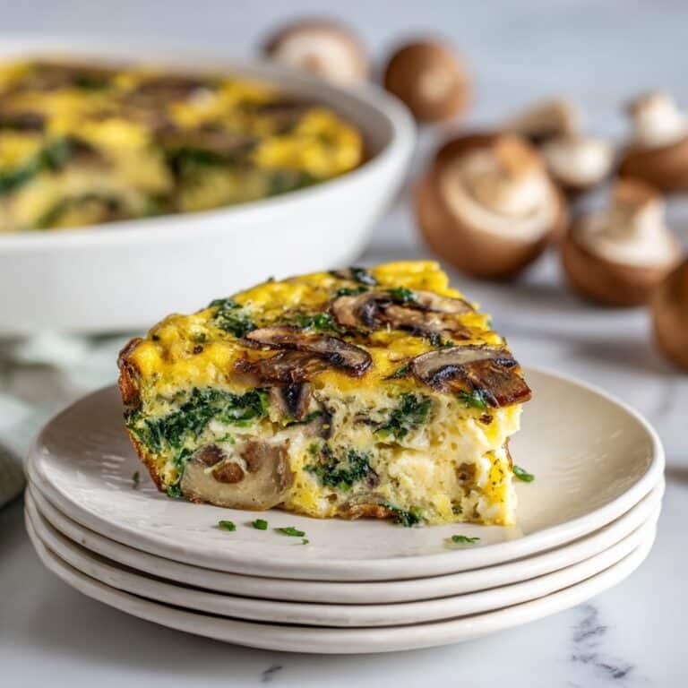 Easy Crustless Spinach and Cheese Quiche Recipe
