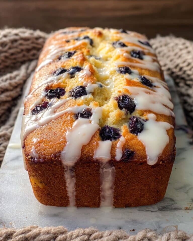 Blueberry Banana Bread with Vegan Cream Cheese Frosting Recipe