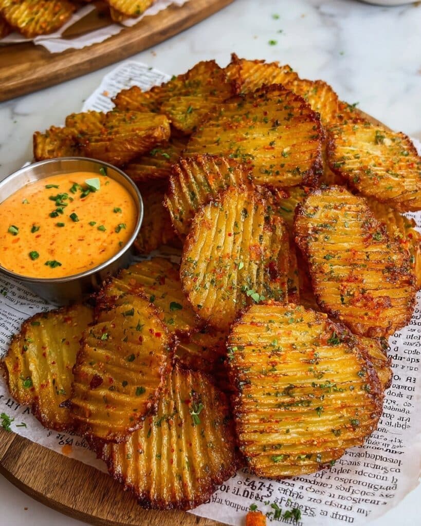 Crispy Baked Accordion Potatoes with Chipotle Mayo Recipe