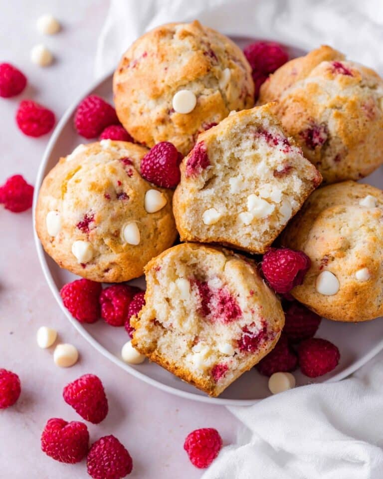 White Chocolate Chip Raspberry Muffins Recipe