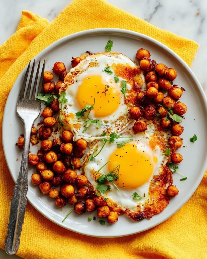 Smoky Chickpea Fried Eggs (4 Ingredients) Recipe