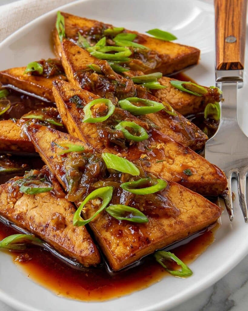 Pan-Fried Garlic Tofu Recipe