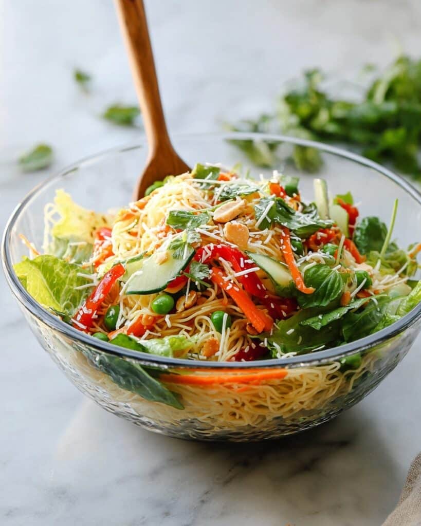 Spring Roll Salad with Spicy Ginger Dressing Recipe