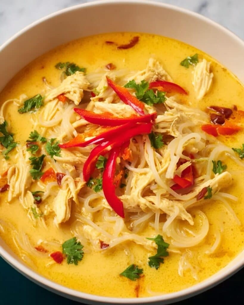 Creamy Coconut Chicken Ramen Soup Recipe