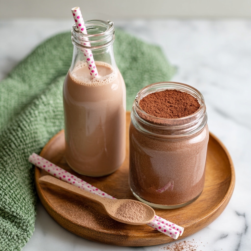 A close-up image of a small glass jar filled to the top with fine light brown powder that looks slightly grainy in texture. The jar is placed on a dark wooden board, with a brass spoon resting behind it, the spoon also lightly coated with the powder. A teal fabric is blurred in the background on the upper left side, and the whole scene is set on a white marbled surface. The image is softly lit, with a shallow depth of field focusing on the jar’s contents. photo taken with an iphone --ar 4:5 --v 7