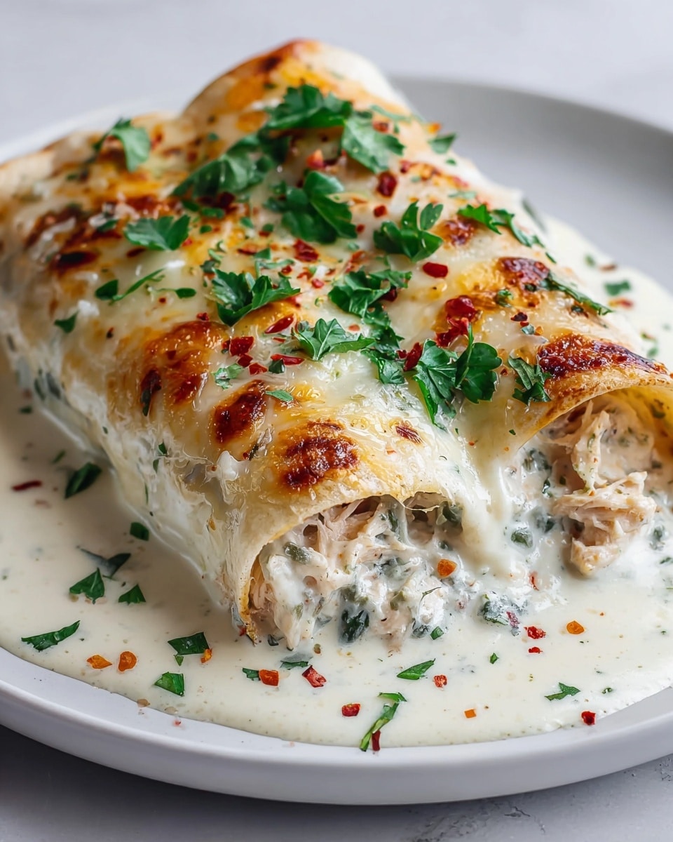 High Protein Chicken Enchiladas With White Sauce Recipe