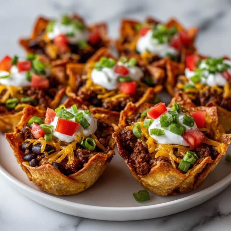 Wonton Taco Cups Recipe
