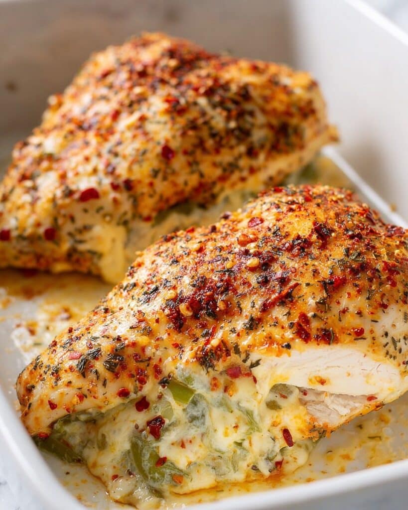 Keto Green Chili Stuffed Chicken Recipe