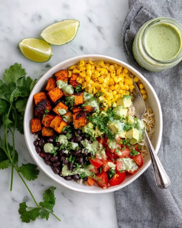 Sweet Potato Taco Bowls with Cilantro Lime Dressing Recipe