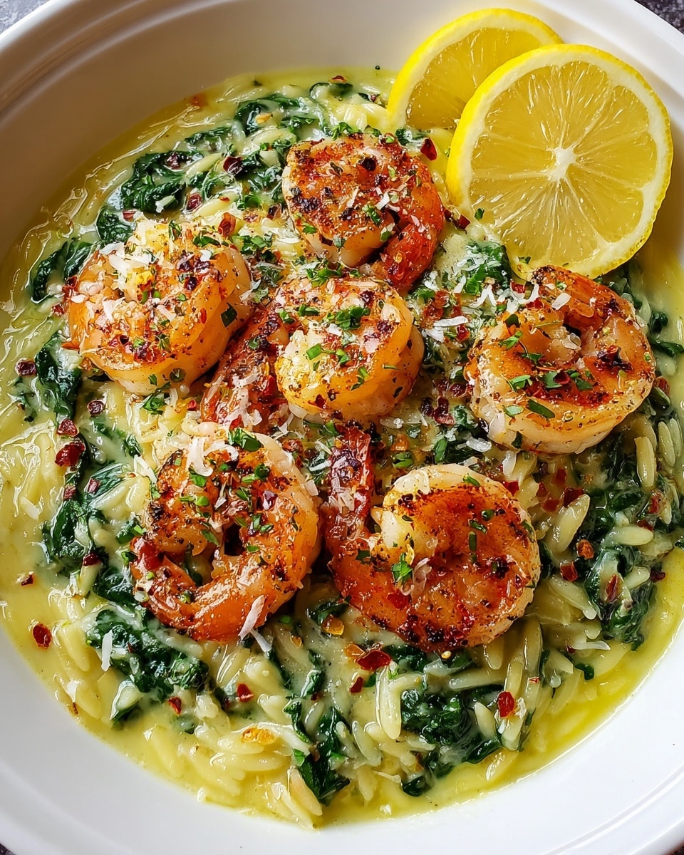 Shrimp Orzo in Lemon Garlic Sauce Recipe